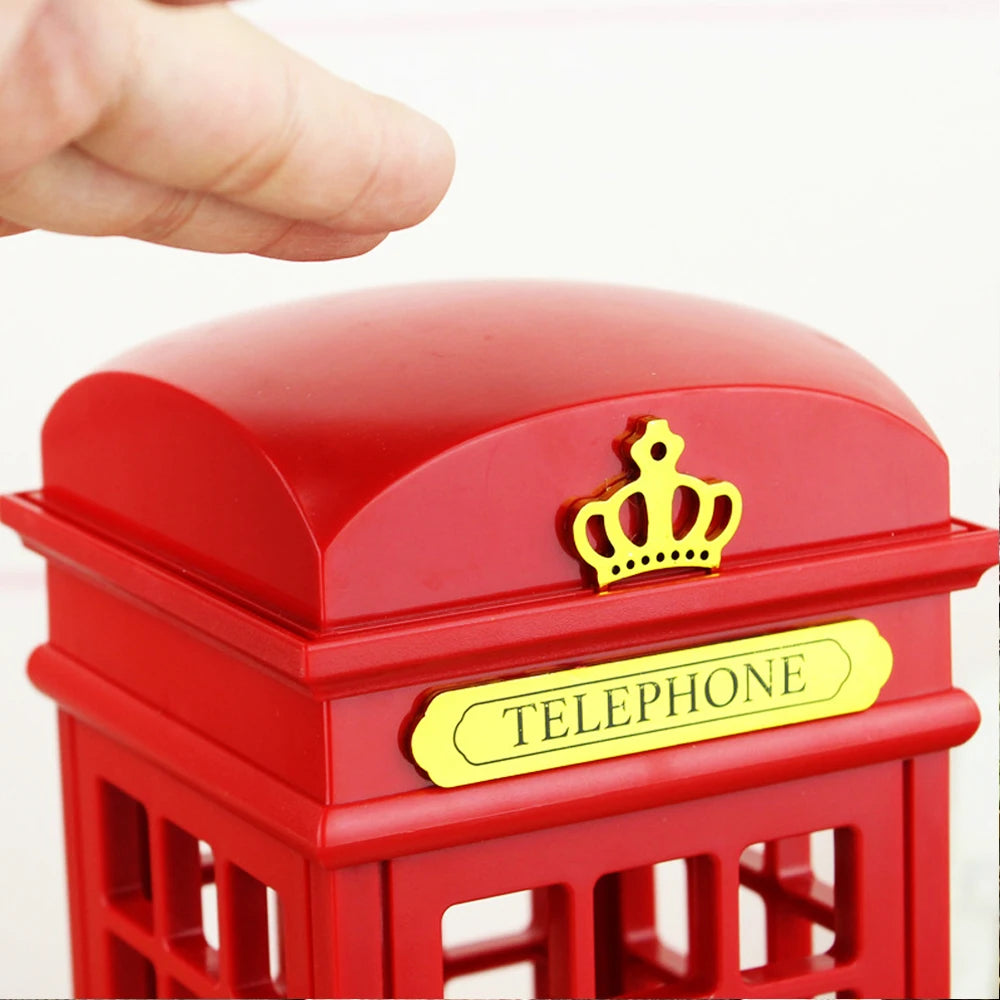 2025 Portable Retro London Telephone Booth  USB Home Bedroom New Year Decor