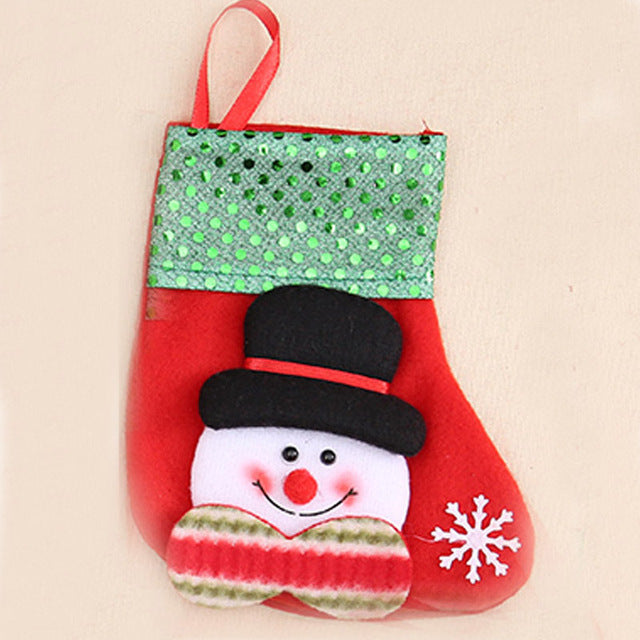 16cm*8cm Mini Christmas Socks Children's Party Supplies Holiday Pack Gifts