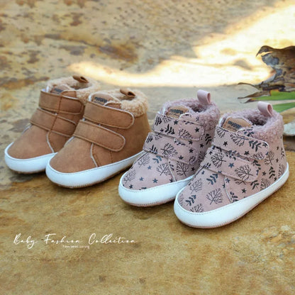 Baby Shoes Boy Girl Winter Warm Infant Snow Boots Fleece Soft Bottom Sneakers