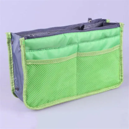 Nylon Cosmetic Bags for Women Tote Insert Double Zipper Makeup Bag Toiletries