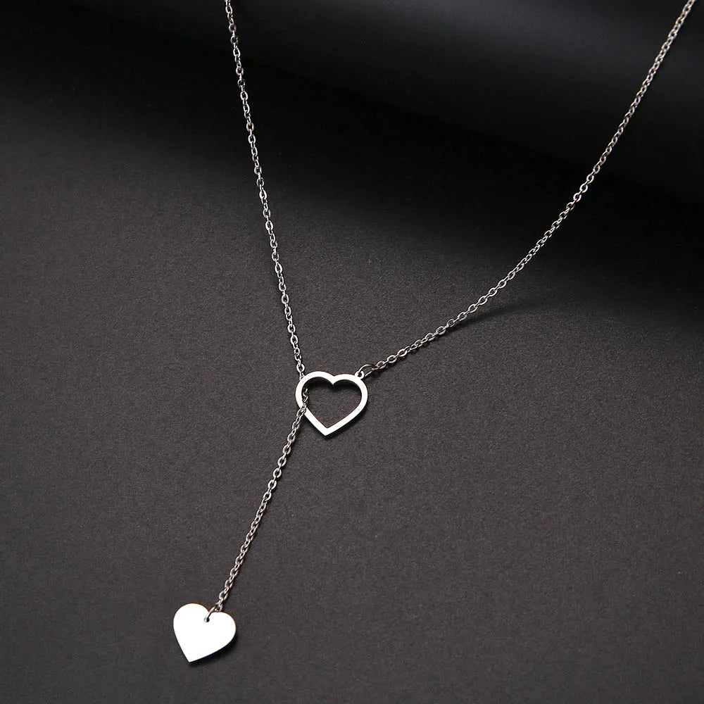 CACANA Long Pendant Heart-Shaped Necklaces Pendants for Women