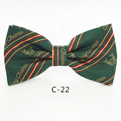 JEMYGINS Christmas Bow Ties for Mens Shirt  Snowflake Christmas Tree Pattern