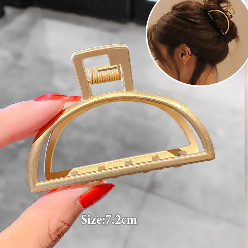 Women Geometric Hair Claw Girls Clamps Fashion Metal Hair Crab Cross