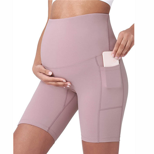 Comfortable Knee Length Pregnancy Pants Soft Elastic Waist Maternity Leggings