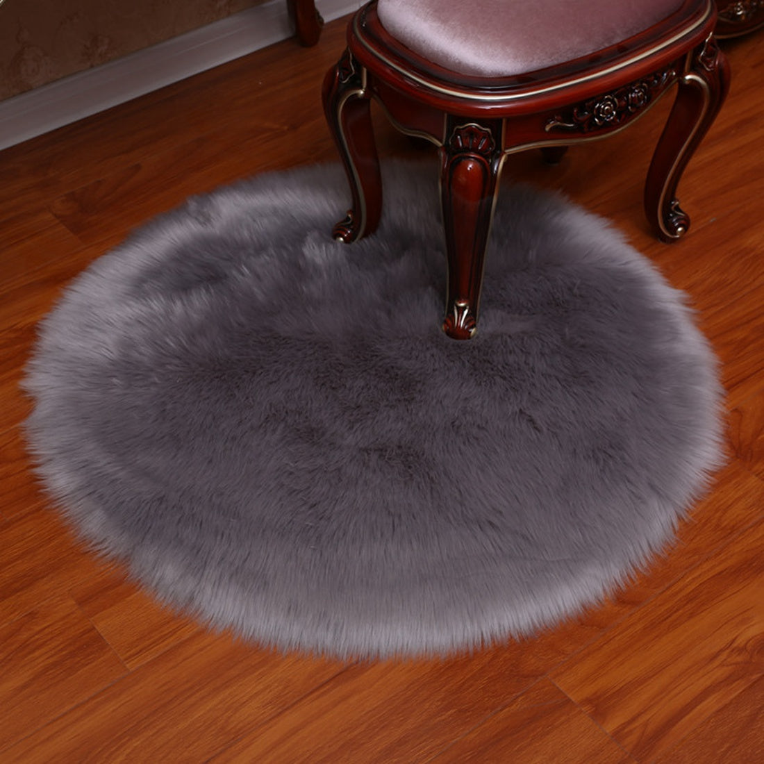 Shag Soft Rug Polyester Doormat 1.97'*1.97' Inch Shaggy Area Rug for Bedroom