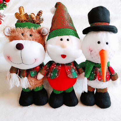 Hot Christmas Decoration Kids Toys Elk Snowman Doll