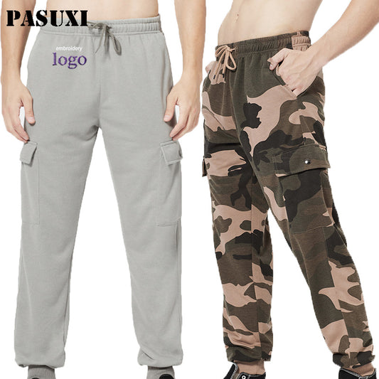 PASUXI Stylish Camouflage Pants Men Sports Casual Quick Drying Fitness Pants