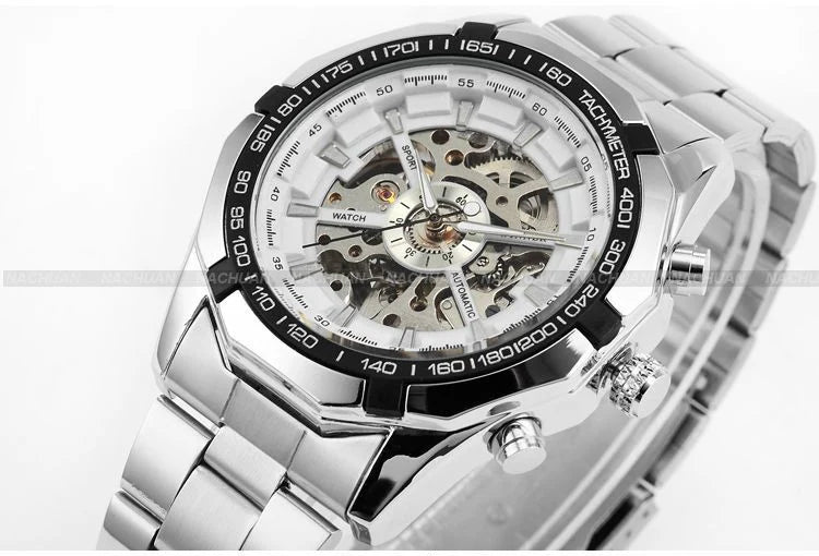 Watch Men Skeleton Automatic Mechanical Watch Gold Skeleton Vintage Man Watch