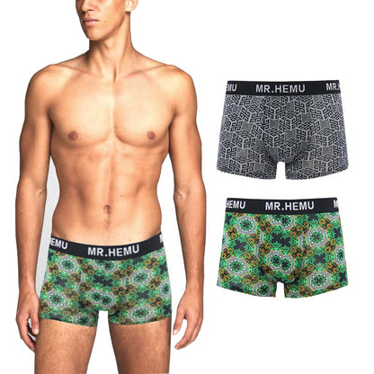 Mens Boxers Briefs All of Print Totem Organic Cotton Underwear Mens