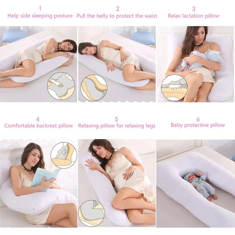 U Shape Pillow for Pregnant Women Cotton Pregnant Pillow