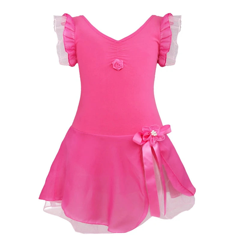 Kids Girls Tutu Ballet Dance Dress Leotard Gymnastic Fancy Dancewear Dance