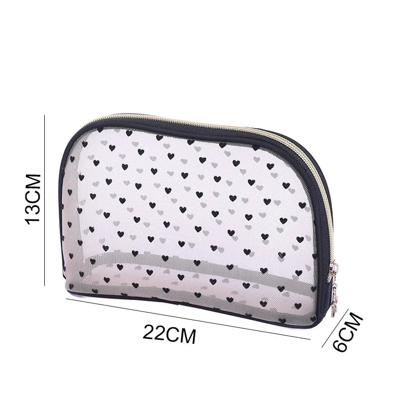 Portable Cosmetic Bag for Women Multifunctional Fine Mesh Toiletries Storage