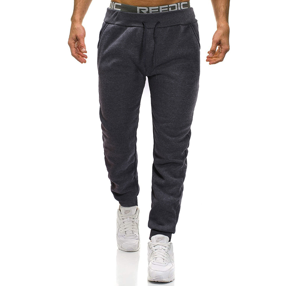 Men's Casual Jogger Sweatpants Basic Fleece Marled Jogger Pant Elastic Waist