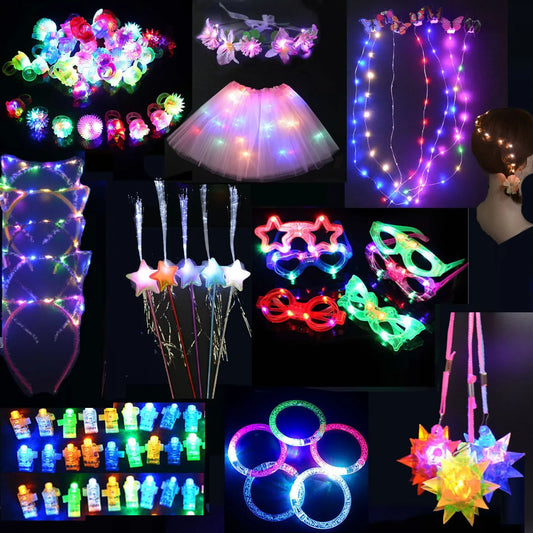 Pack Light Up Toy Party Favor Birthday Gift LED Accessories Glow New Year