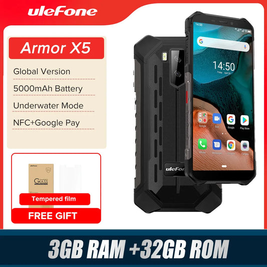 Ulefone Armor X5  Android 10 Rugged Waterproof  Smartphone IP68