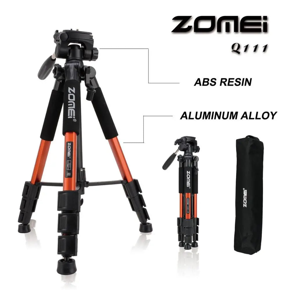 ZOMEI Q111 Professional Portable Travel Aluminum Camera Tripod & Pan