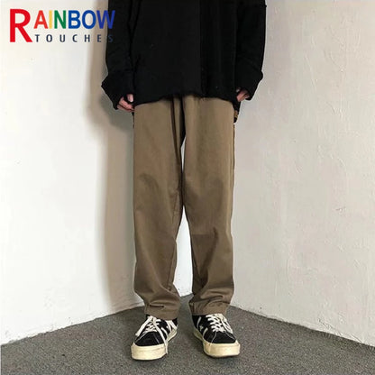 Rainbowtouches 2022 New Men's Cargo Pants Fashion Leisure Sports Wide Leg Style