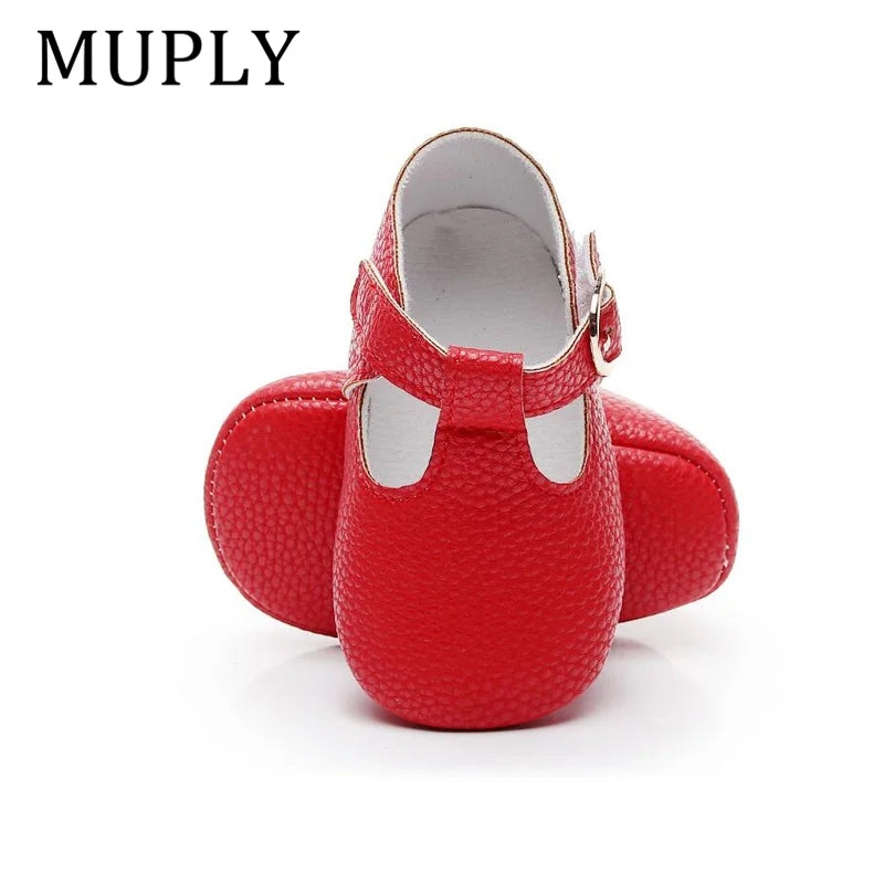 2023 New Arrival Newborn Baby Shoes PU Leather Baby Girl