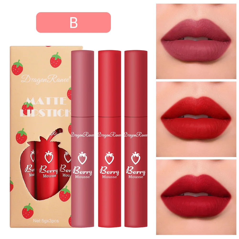 Korean Lipsticks Set Make Up for Women Beauty Cosmetics Matte