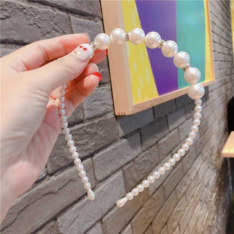 Ins Fashion Girls Elegant Pearl Headband Hair Accessories New Fashion