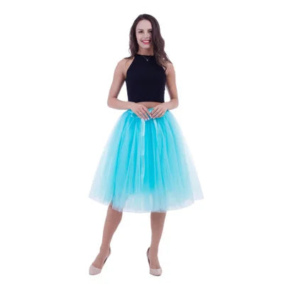 5 Layers 65cm Fashion Tulle Skirt Pleated TUTU Skirts Girls