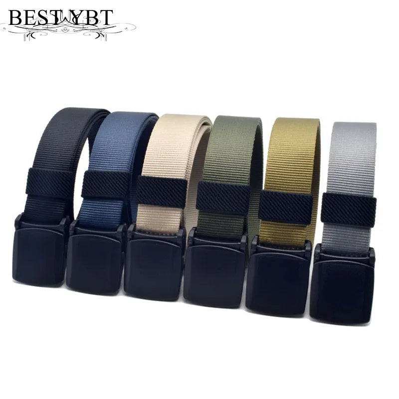 Best YBT Canvas Belt Plastic Smooth Buckle Belt Boys Teenagers Anti Allergy