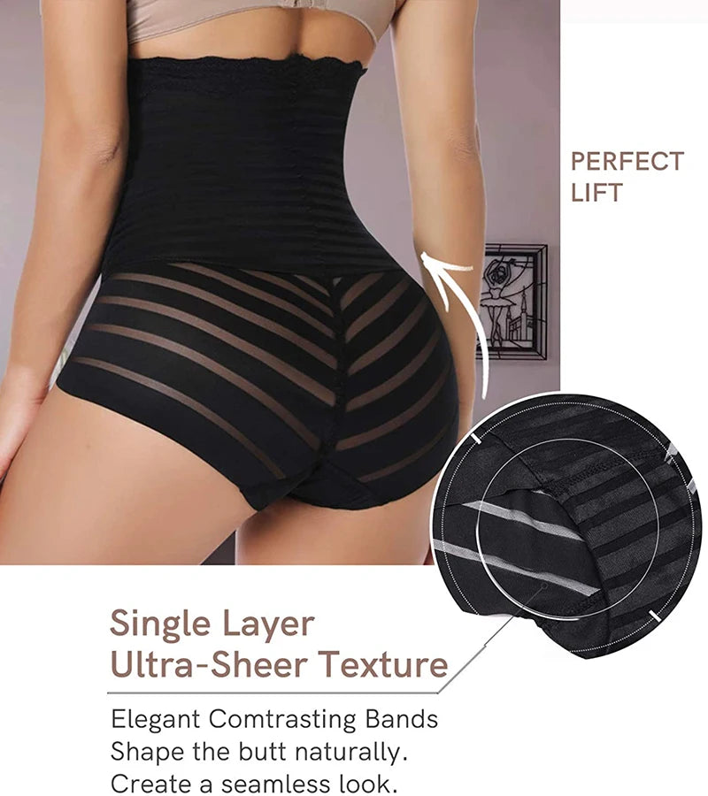 Women Butt Lifter Shapewear Hi-Waist Double Tummy Control Panties Waist Trainer