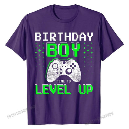 Gamer Gifts for Teen Boys Level Up Birthday Tee Video Game T-Shirt T Shirts