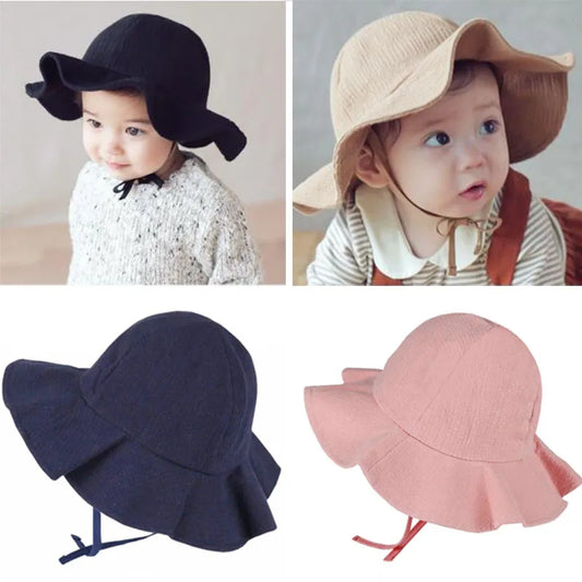 Summer Baby Bucket Cap Kids Children Floral Panama Hat Outdoor