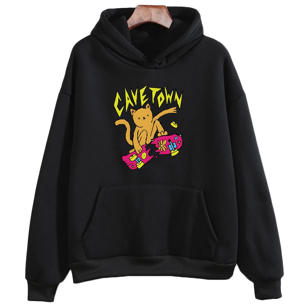 Cavetown Cat Hoodie Kawaii Cartoon Printed Sweatshirts Pullovers With Hooded