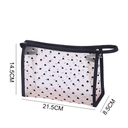 Portable Cosmetic Bag for Women Multifunctional Fine Mesh Toiletries Storage