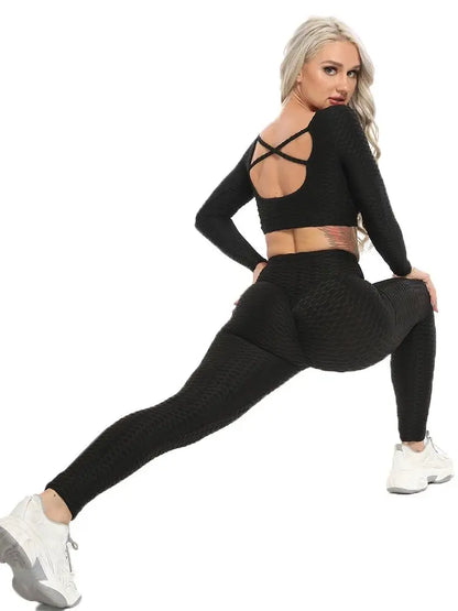 Sexy Booty LeggingsTextured Scrunch Butt Legging Anti-Cellulite Gym Pants Women