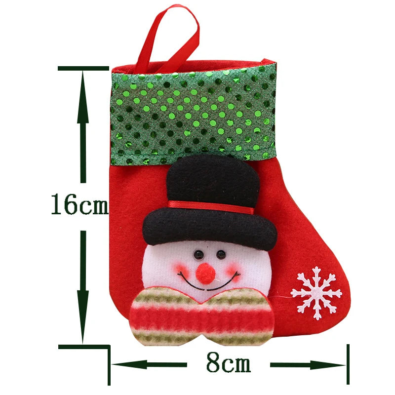 16cm*8cm Mini Christmas Socks Children's Party Supplies Holiday Pack Gifts