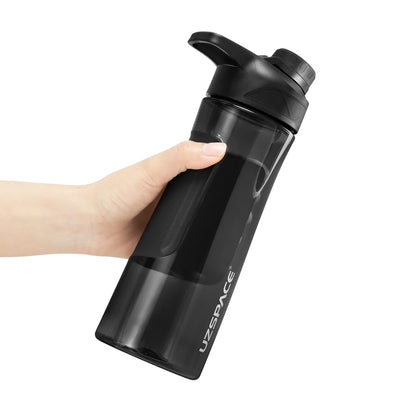 New UZSPACE Water Bottle BPA Free Shaker Portable Sport Plastic Cup Gym Kettle