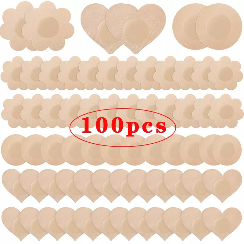 100pcs Disposable Nipple Covers Breast Petals Nipple Sticker Bra Pad Pasties