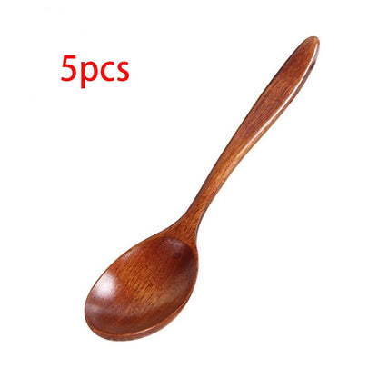 Wooden Spoon Home Flatware Porridge Bowl Chinese Bamboom Dinner Spoon