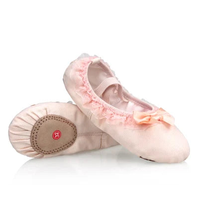 Sales Ballet Dance Shoes Girls Toddler Ballet Slippers Lace Canvas Slip