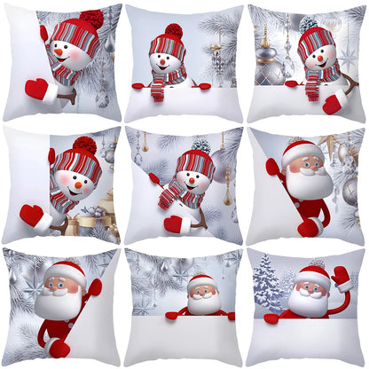 Merry Christmas Cushion Cover Christmas Decorations for Home 2024 Christmas