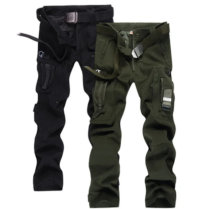 Men's New Cargo Pants Casual Multi-Pocket Tactical Pant Cotton Running Trousers