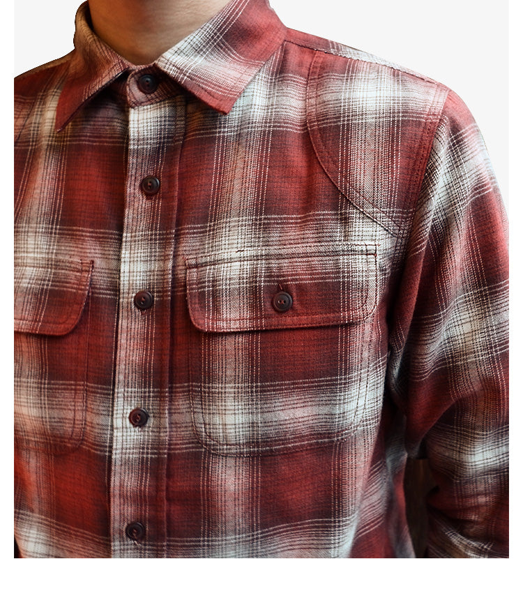 Men's Casual Custom Shirts Long Sleeve Check Shirt for Men Plain 100%