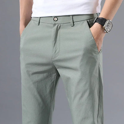 2022 Men's Thin Pants Solid Color Pants Smart Casual Business