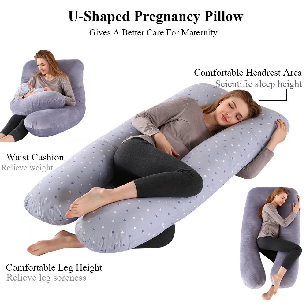 U Shape Pillow for Pregnant Women Cotton Pregnant Pillow