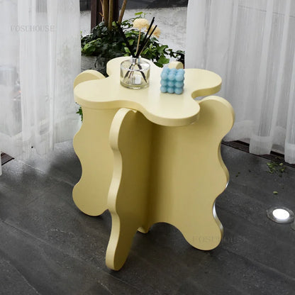 Cartoon Coffee Tables Living Room Furniture Designer Creative Color Petal Side