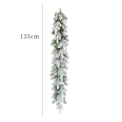 135cm Christmas Rattan Encryption With Pine Cones Christmas Ornaments Handrails