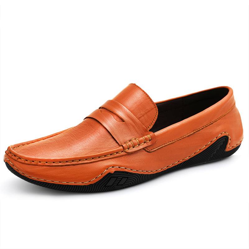 Promotional Italian Style Men Shoes Fashion Slip on Leather Casual Moccasin