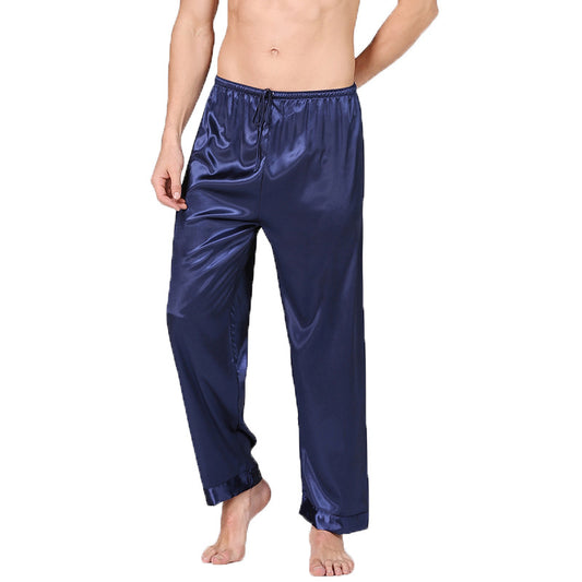 2022 Loungewear Men's Satin Pyjama Pant Pj Bottoms Plus Size Silk Nightwear