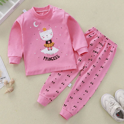 2Pcs/Set Baby Clothes Spring Autumn Winter Kids Girl Boy Sleeper Top Trousers