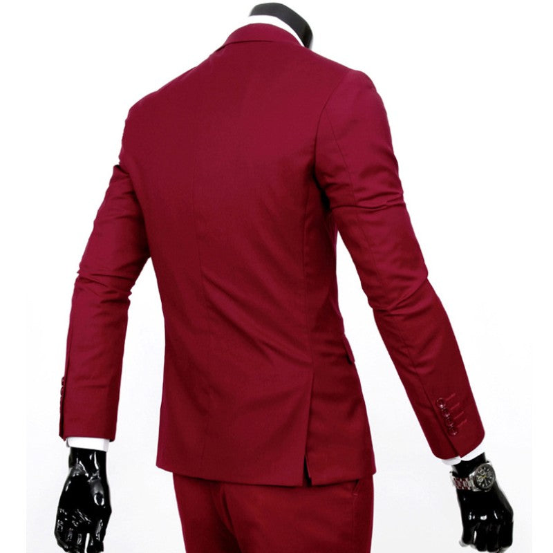 S-6xl (Jacket+Pants+Vest)Full Regular Fit 3 Piece Suits Single