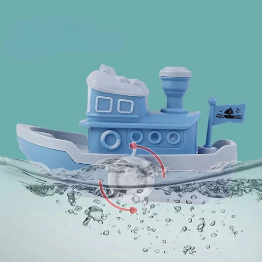 Baby Bath Toys Cute Cartoon Ship Boat Clockwork Toy