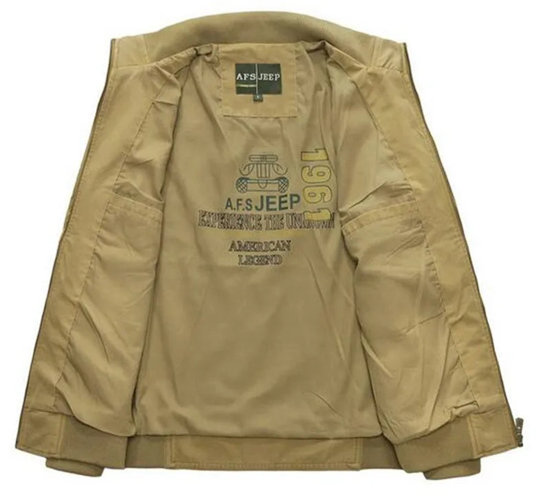 Men's Jacket   Plus 3XL Size Loose Cotton Solid Military Men Warm Jackets